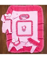 Two-Tone Wool Rouches Set - 2 Pcs Baby Girl's Headband Cover § 714