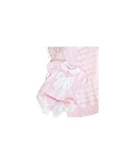 Baptism Series Lace & Cotton Bow - T-Shirt With Culottes §723