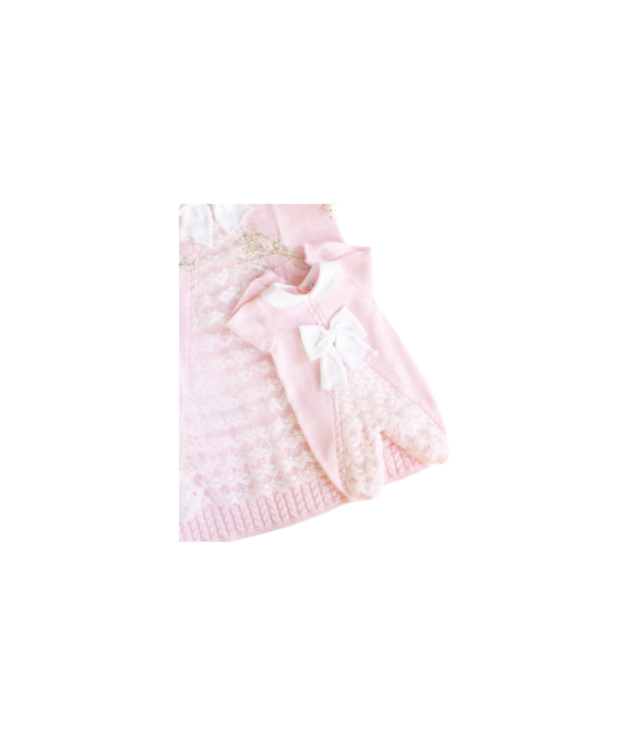 Baptism Series Lace & Cotton Bow - Romper §724