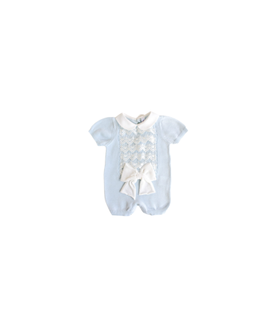 Baptism Series Lace & Cotton Bow - Romper §725