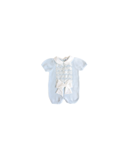 Baptism Series Lace & Cotton Bow - Romper §724