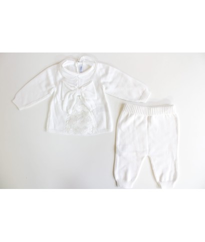 Baptism Series Lace & Cotton Bow - T-shirt + Pants §727