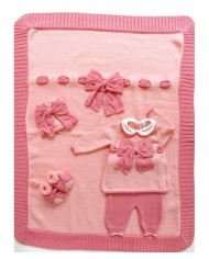 Wool Braid Bow Set - 2 Pcs Baby Girl Headband Cover §729