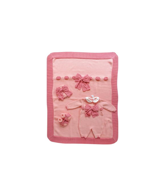 Set Fiocco Treccia Lana - Tutina §730