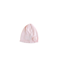 Serie Tulle Cotone - Cappellino Con Rosa Ricamata §734