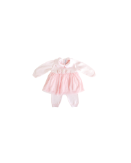 Serie Tulle Cotone - Cappellino Con Rosa Ricamata §735