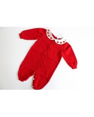 Series Braided With Embroidered Roses Cotton - Onesie §741