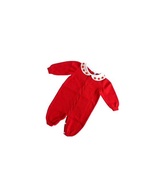 Series Braided With Embroidered Roses Cotton - Onesie §741