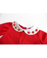 Series Braided With Embroidered Roses Cotton - Onesie §741