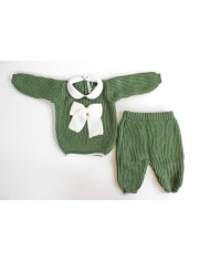 2 Pcs Set English Wool Sweater (Sweater + Trousers) §762