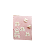 Set Treccione Con Fiocco Intrecciato Lana - Tutina §770