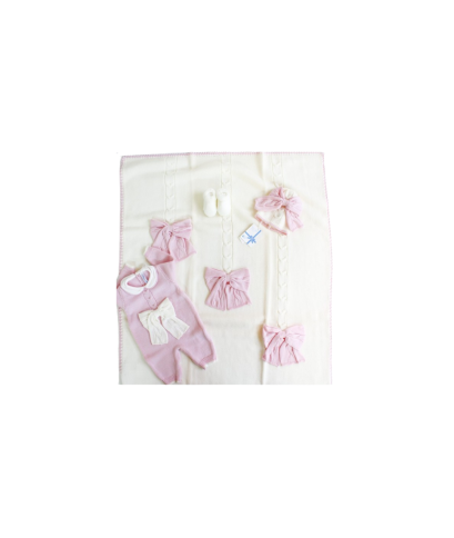 Set Treccione Con Fiocco Intrecciato Lana - Tutina §770