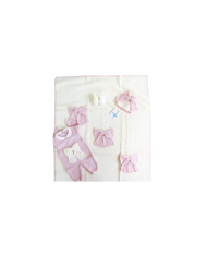 Set Treccione Con Fiocco Intrecciato Lana - Tutina §770
