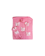 Set Treccione Con Fiocco Intrecciato Lana - Tutina §770