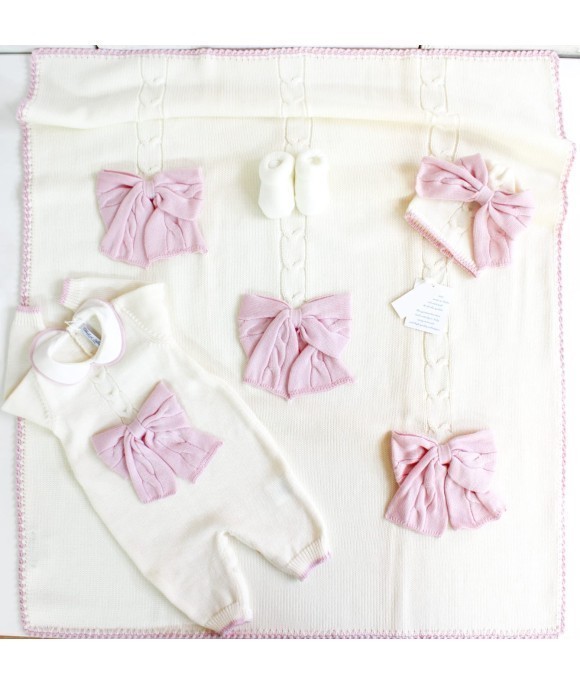Set Braided Wool Bow - Onesie §772