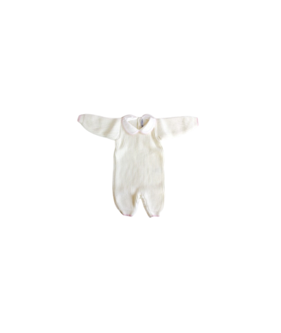 Wool Vertical Striped Onesie (Girl) §173