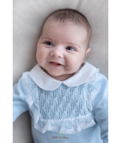 Serie Cerimonia Con Pizzo Cotone (Maschietto) - Tutina §779