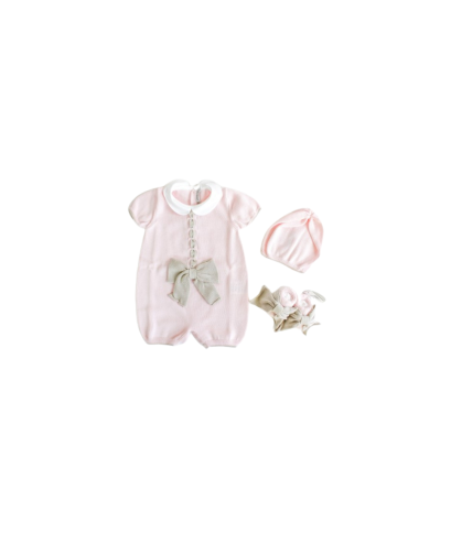 Cotton Ribbon Bow Series - Romper With Shoes + Hat §454