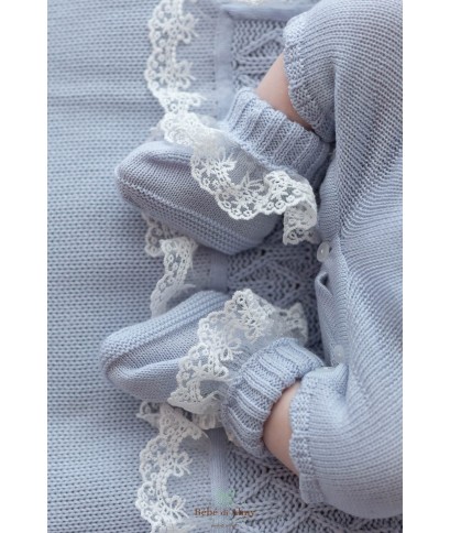 Set Cerimonia Con Pizzo Lana - Tutina §787