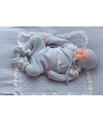 Set Cerimonia Con Pizzo Lana - Tutina §787