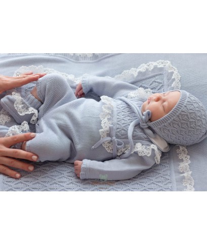 Set Cerimonia Con Pizzo Lana - Tutina §787