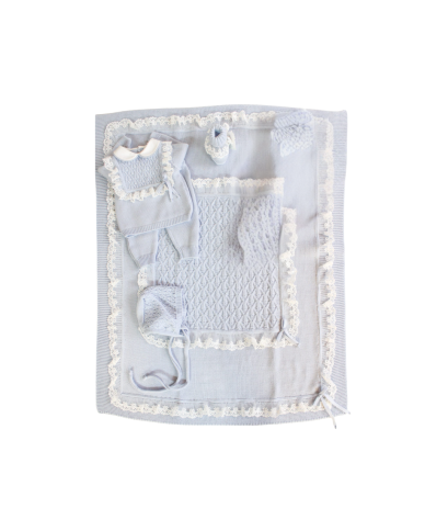 Set Cerimonia Con Pizzo Lana - Coprifasce §788