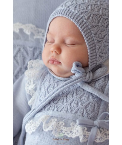 Set Cerimonia Con Pizzo Lana - Coprifasce §788