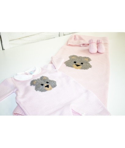 Wool Teddy Bear Series for Newborns - Onesie §790