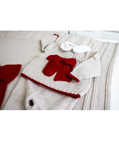 Rib Set with Wool Bow - 2 Pcs Headband Cover §791