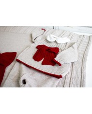 Rib Set with Wool Bow - 2 Pcs Headband Cover §791