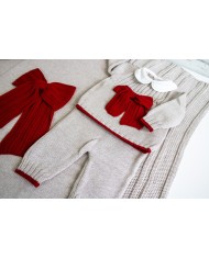 Rib Set with Wool Bow - 2 Pcs Headband Cover §791