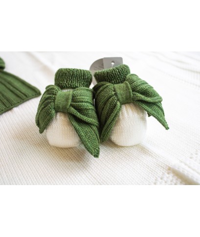 Ribbed Set with Wool Bow - Onesie §792