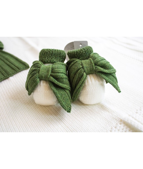 Ribbed Set with Wool Bow - Onesie §792