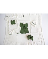 Ribbed Set with Wool Bow - Onesie §792