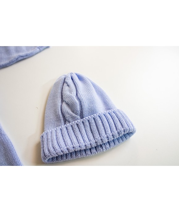 Serie Trecce Lana - Completo 2 Pezzi Con Scarpette + Cappellino §798