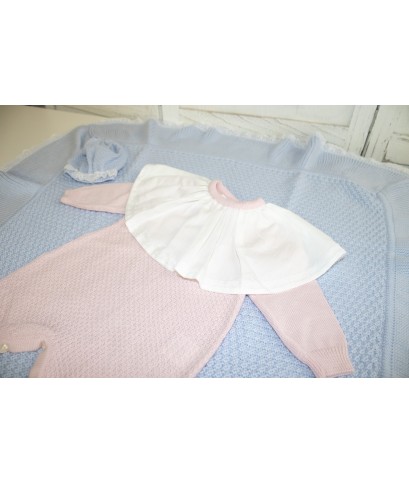 Baptism Set with Wool Collar - Romper §800
