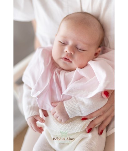 Baptism Set with Wool Neck Cover - 2 Pcs Baby Girl's Headband §801