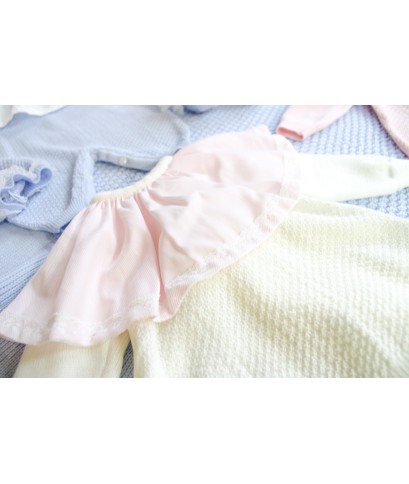 Baptism Set with Wool Neck Cover - 2 Pcs Baby Girl's Headband §801