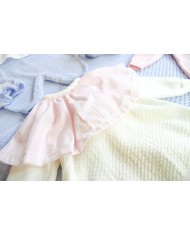 Set Battesimo Collo In Tessuto Lana - Coprifasce Femminuccia §801