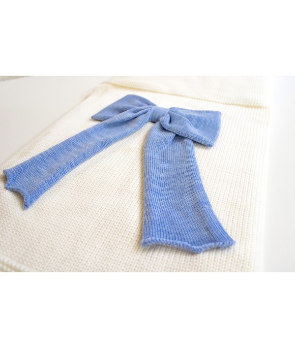 Long Wool Bow Set - 2 Pcs Baby Boy Headband Cover §806
