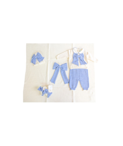Set Fioccone Lungo Lana Per Neonato - Coprifasce §806