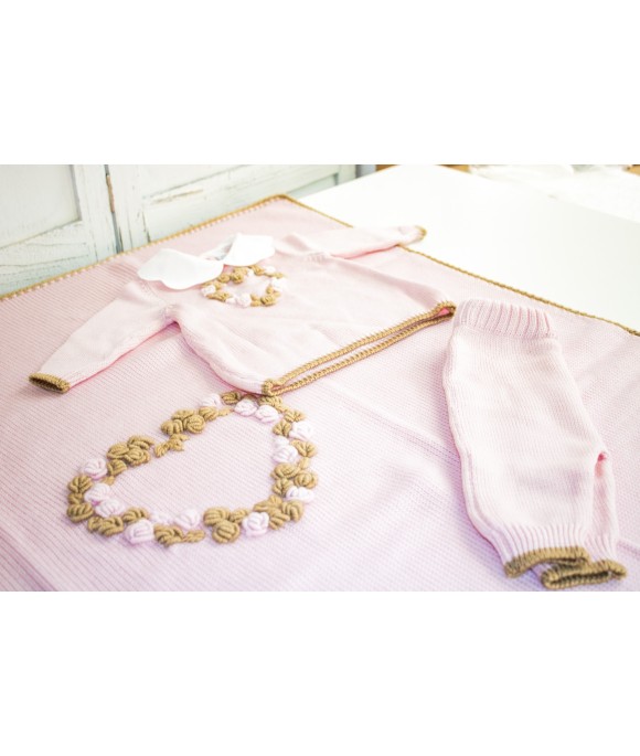 Set Cuore Rococò Lana - Coprifasce Femminuccia §807