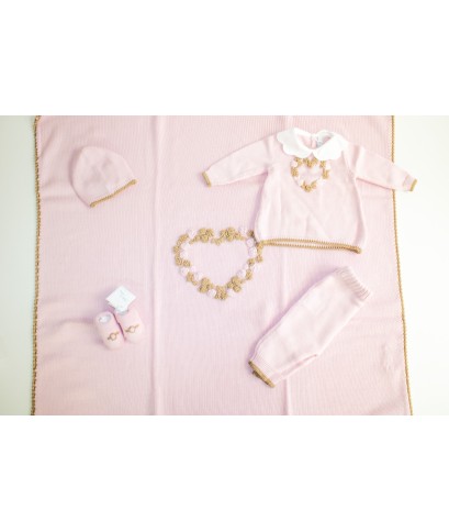 Set Cuore Rococò Lana - Coprifasce Femminuccia §807