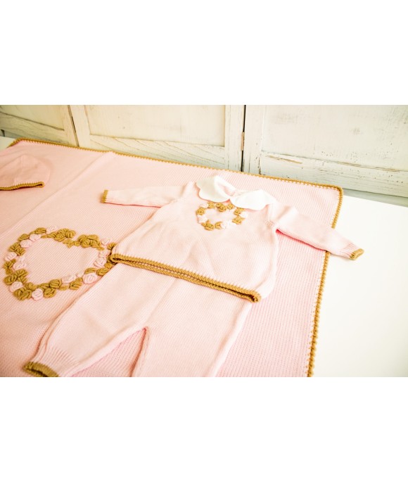 Set Cuore Rococò Lana - Coprifasce Femminuccia §807