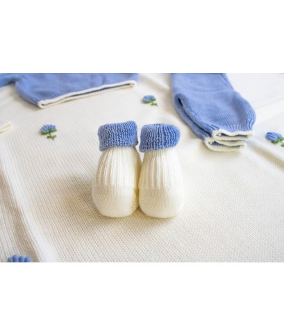 Set Tulipano Lana Per Neonato - Coprifasce §809