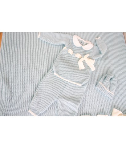 Set Maglia Inglese Lana - Coprifasce Maschietto §812