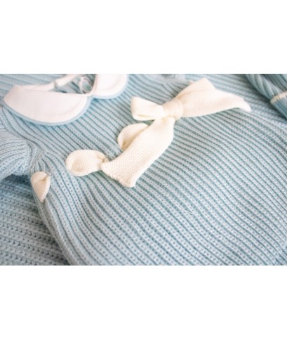 English Wool Knit Set for Newborns - Baby Boy's Layette §812