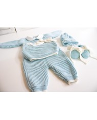 Set Maglia Inglese Lana - Coprifasce Maschietto §812