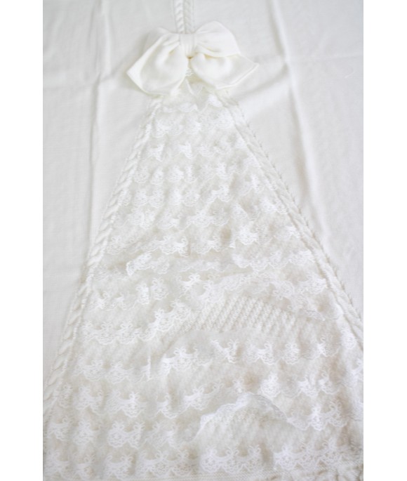 Wool Baptism Set - 2 Pcs Set with Culottes §814