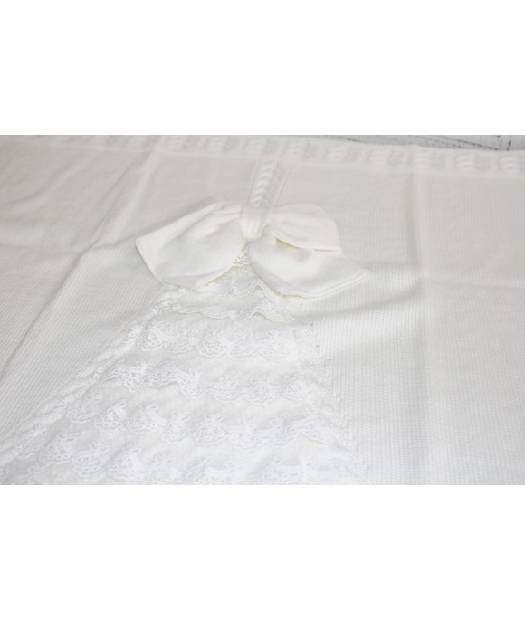 Wool Baptism Set - 2 Pcs Set with Culottes §814